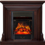 Каминокомплект Bradford - Темный дуб с очагом Majestic FX Black