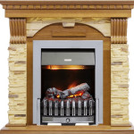 Каминокомплект Dublin - Дуб / Сланец с очагом Danville Chrome FB2