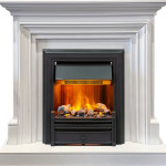 Каминокомплект Bradford - Белый с очагом Brookline Black