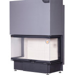 Каминная топка EcoKamin (Экокамин) ДЕЛЬТА 1200 К три стекла принтинг