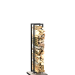 ASTOV дровник Stella малая основание камень Travertine Light, верх чёрный цвет