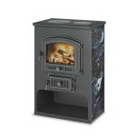 Печь-Камин ВЕЗУВИЙ ПК-03 (224) с плитой "Везувий В3" с двумя конфорками, плитка камень амфиболит Печь-Камин ВЕЗУВИЙ ПК-03 (224) с плитой "Везувий В3" с двумя конфорками, плитка камень амфиболит