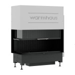 Каминная топка Warmhaus (Вармхаус) KANT L (стекло слева) 100/57h с 3D-панелями