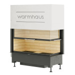 Каминная топка Warmhaus (Вармхаус) KANT R (стекло справа) 100/57h с шамотом