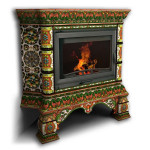 Изразцовый камин КимрПечь Кострома угловой июль