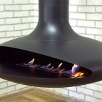 Центральный подвесной камин под биогорелку с поворотной топкой на 360 градусов Russia Grill Модель LOFT - 03 D 1000