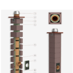 Дымоход из керамики Системы OFFEN KLR S-BLOCK 1 d 140 h 14