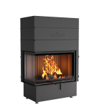 Каминная топка ASTOV П2С 8457 L стекло слева футеровка 3D