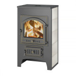 Печь-Камин ВЕЗУВИЙ ПК-01 (205) с плитой, плитка бежевая