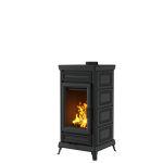 Печь-камин Astov Майолика Чёрная