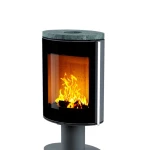 Печь-камин Astov OVAL боковая отделка сталь, крышка камень талькомагнезит, ножка сталь, дверка стекло Печь-камин Astov OVAL боковая отделка сталь, крышка камень талькомагнезит, ножка сталь, дверка стекло