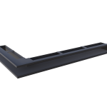 Вентиляционная решетка угловая щелевая ASTOV РУ 945 R чёрная