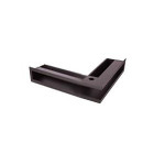 Вентиляционная решетка угловая туннельная Metal Design TUA50509 темная