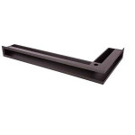 Вентиляционная решетка угловая туннельная Metal Design TUA70459LR темная