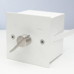 Шиберная ручка квадратная - 85 х 85 CB-tec белая с нержавеющей сталью Шиберная ручка квадратная - 85 х 85 CB-tec белая с нержавеющей сталью