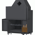 Каминная топка Brunner Urfeuer Kitchen 50/66 with skewer открытый очаг для кухни Функциональная ниша для кухонной топки