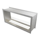 Тоннельный ( сквозной ) короб для биокаминов AirTone Frame 2500 серебро