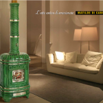 Печь-камин Sergio Leoni Matilde di Canossa Green L04 ( зелёный )