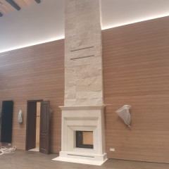 Монтаж тоннельной каминной топки ASTOV ПТ 9074 с шибером и комплектующими в бетонном доме