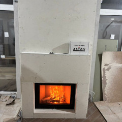 Монтаж каминной топки ASTOV М 700 (Базовая) встроенный адаптер подводки воздух из вне с комплектующими в дом