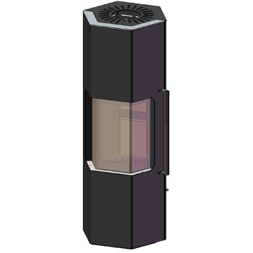 Печь-камин EMBER HOT HEX (чёрная)