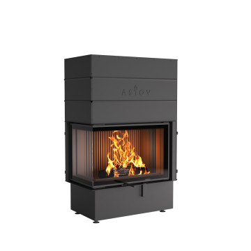 Каминная топка ASTOV П2С 8457 L стекло слева футеровка 3D