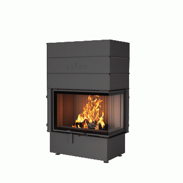 Каминная топка ASTOV П2С 8457 R стекло справа футеровка 3D