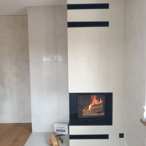 Каминная топка ASTOV П2С 6057L с комплектующими, гильзация канала