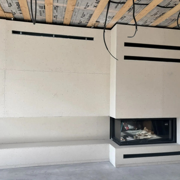 Монтаж каминной топки ASTOV (АСТОВ) П2С 14057 L с комплектующими в деревянном доме