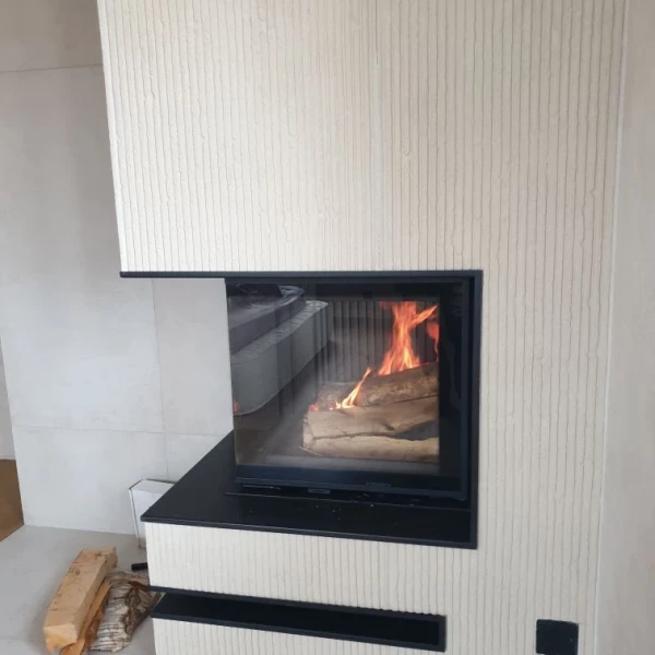 Каминная топка ASTOV П2С 6057L с комплектующими, гильзация канала