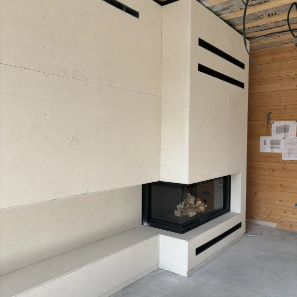 Монтаж каминной топки ASTOV (АСТОВ) П2С 14057 L с комплектующими в деревянном доме