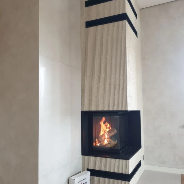 Каминная топка ASTOV П2С 6057L с комплектующими, гильзация канала