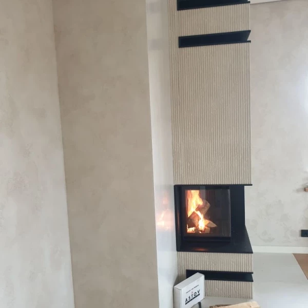 Каминная топка ASTOV П2С 6057L с комплектующими, гильзация канала