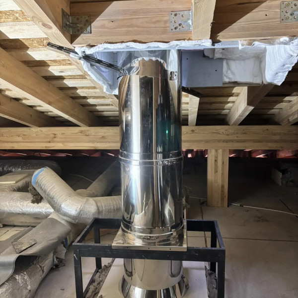 Монтаж каминной топки ASTOV (АСТОВ) П2С 14057 L с комплектующими в деревянном доме