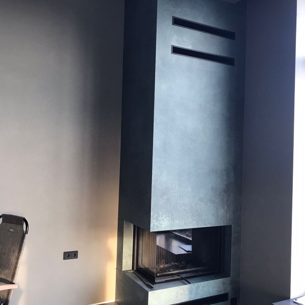 Монтаж каминной топки ASTOV П2С 8457 L с притоком воздуха из вне и комплектующими в дом Монтаж каминной топки ASTOV П2С 8457 L с притоком воздуха из вне и комплектующими в дом