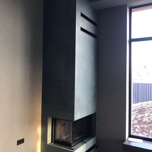 Монтаж каминной топки ASTOV П2С 8457 L с притоком воздуха из вне и комплектующими в дом Монтаж каминной топки ASTOV П2С 8457 L с притоком воздуха из вне и комплектующими в дом