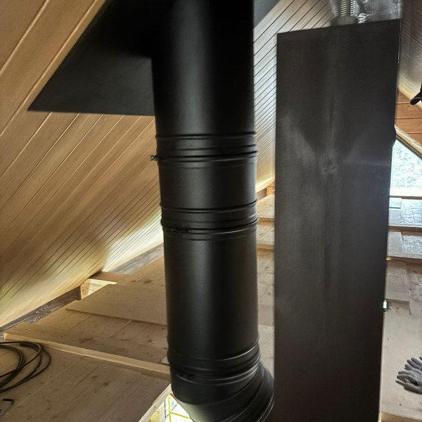 Монтаж каминной топки ASTOV П3С 12057 с комплектующими в деревянном доме Монтаж каминной топки ASTOV П3С 12057 с комплектующими в деревянном доме