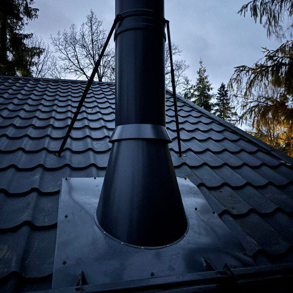 Монтаж каминной топки ASTOV П2С 8457 R с комплектующими в деревянном доме Монтаж каминной топки ASTOV П2С 8457 R с комплектующими в деревянном доме