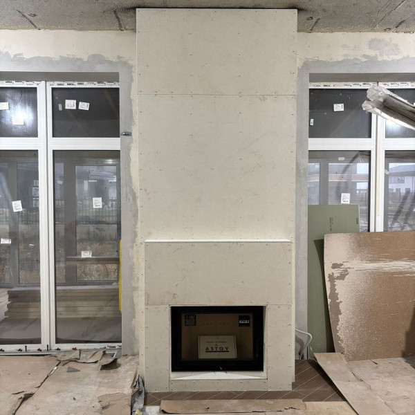 Монтаж каминной топки ASTOV М 700 (Базовая) встроенный адаптер подводки воздух из вне с комплектующими в дом Монтаж каминной топки ASTOV М 700 (Базовая) встроенный адаптер подводки воздух из вне с комплектующими в дом