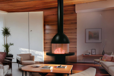 Камин дровяной центральный AVES 22 Модель САН-РЕМО открытая