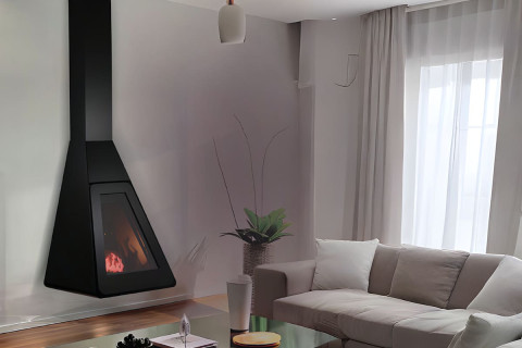 Камин дровяной центральный AVES 24 Модель АМЕЛИЯ