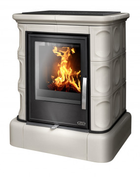 Печь ABX MARINA KPI, с кафельным цоколем, перламутр