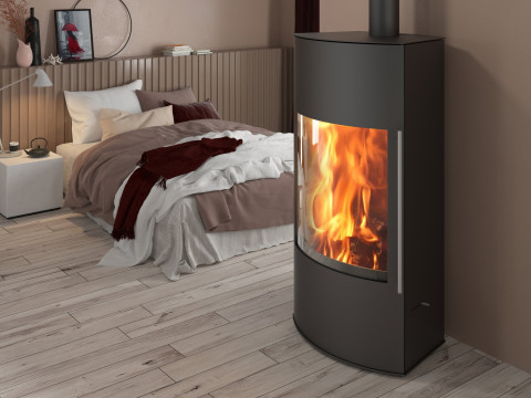 Печь-камин EMBER Гордана 480 L+ black (чёрная)