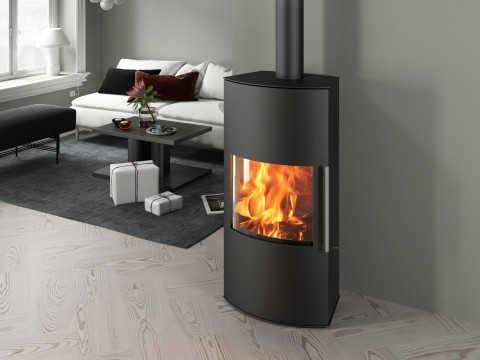 Печь-камин EMBER Гордана 480 L black (чёрная)