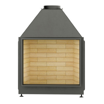 Открытая каминная топка Warmhaus (Вармхаус) Open FLAT 80/60 светлый шамот