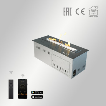 Автоматический встраиваемый биокамин AirTone ANDALLE 450 серебро