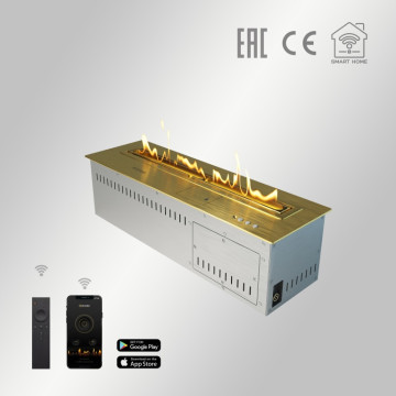 Автоматический встраиваемый биокамин AirTone ANDALLE 600 золото