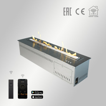 Автоматический встраиваемый биокамин AirTone ANDALLE 760 серебро