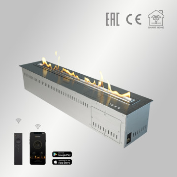 Автоматический встраиваемый биокамин AirTone ANDALLE 900 серебро