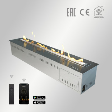 Автоматический встраиваемый биокамин AirTone ANDALLE 1000 серебро